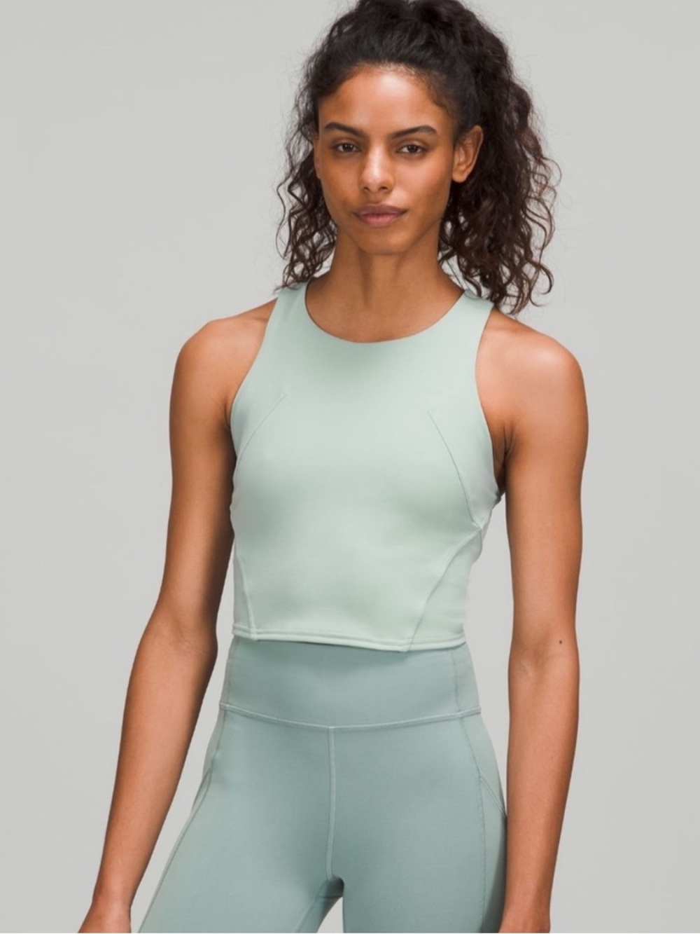 Lululemon Invigorate Training Tank Top Longline Sports Bra Mint Green US 8 $68